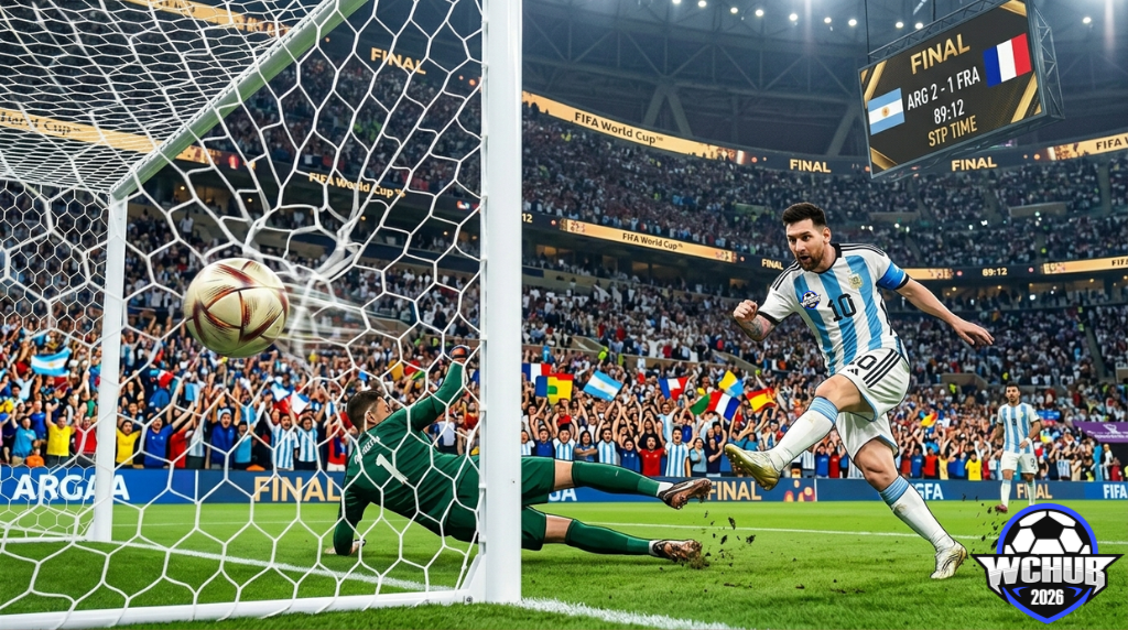 梅西於 2022 世界杯決賽踢進關鍵一球 Lionel Messi Scores Decisive Goal in 2022 World Cup Final