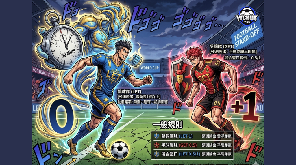 JOJO 風格足球讓球規則教學:強隊與受讓隊的替身對決 JOJO Style Football Handicap Guide: Stand-off Between Strong and Weak Teams