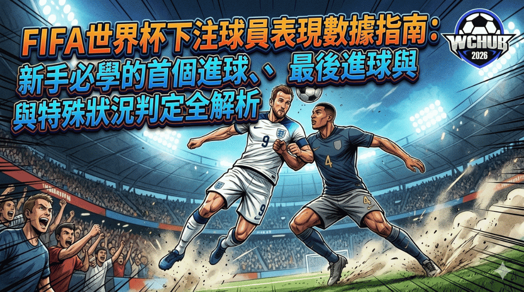 FIFA World Cup Player Performance Data Guide: WCHUB 2026 Realistic Comic Cover Art 16:9